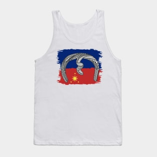 Philippine Flag Tribal line Art / Baybayin word NA Tank Top